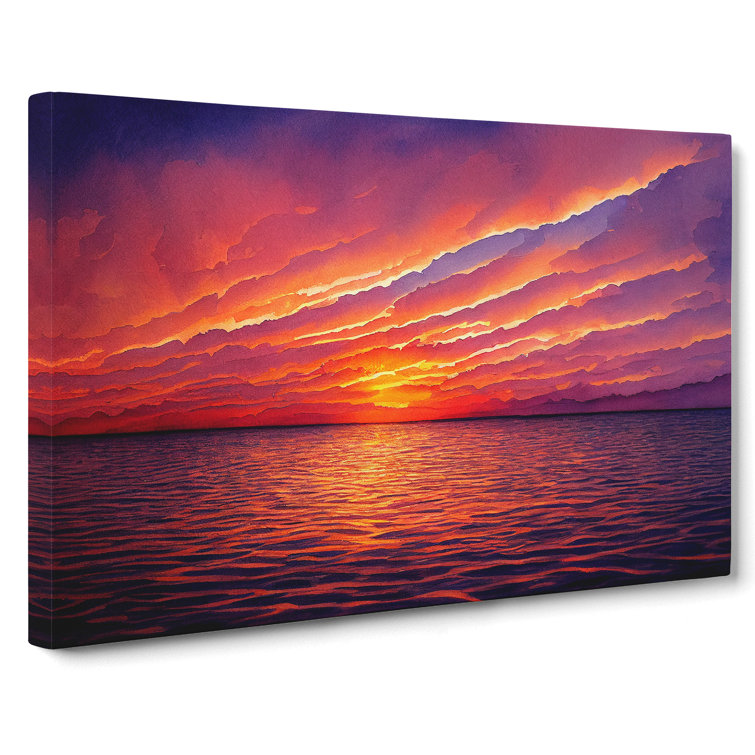 House of Hampton Admirable Sunset Seascape Wayfair.co.uk